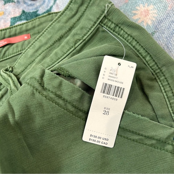 Anthropologie Pilcro Utility Cargo Pants NWT Women’s Green Straight Relaxed 28 - Picture 5 of 16